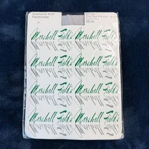 Vintage Marshall Field's Diamond Aire‎ Pantyhose One Size Dove Gray NWT